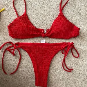 Red bikini. Small. Never worn.